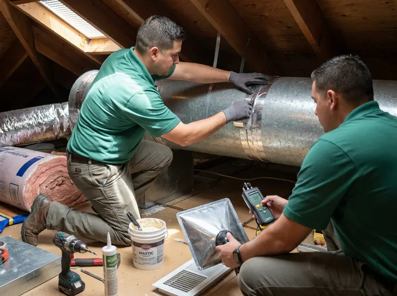 Ductwork Repair, Sealing, and Airflow Balancing in North Richland Hill, TX